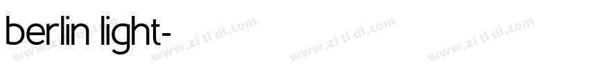 berlin light字体转换
